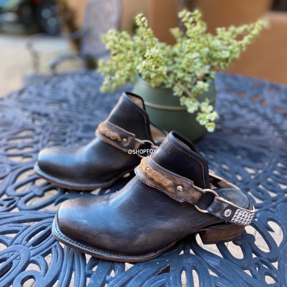 SOLD FreeBird by Steven Train Leather Mule Heel Bootie - Picture 1 of 12